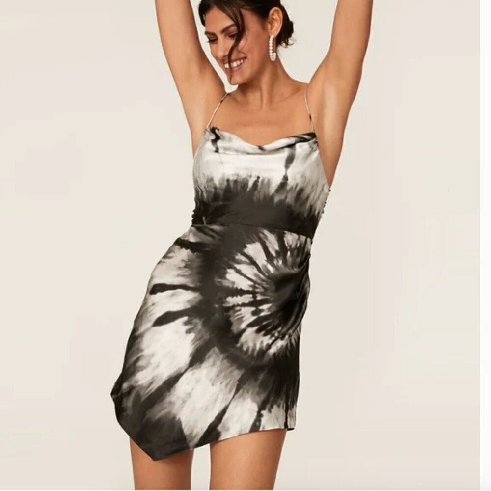 Retrofete Auris Dress Silk Tie-Dye Size M